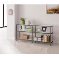 Coaster Furniture 801018 2-tier Bookcase Black Nickel
